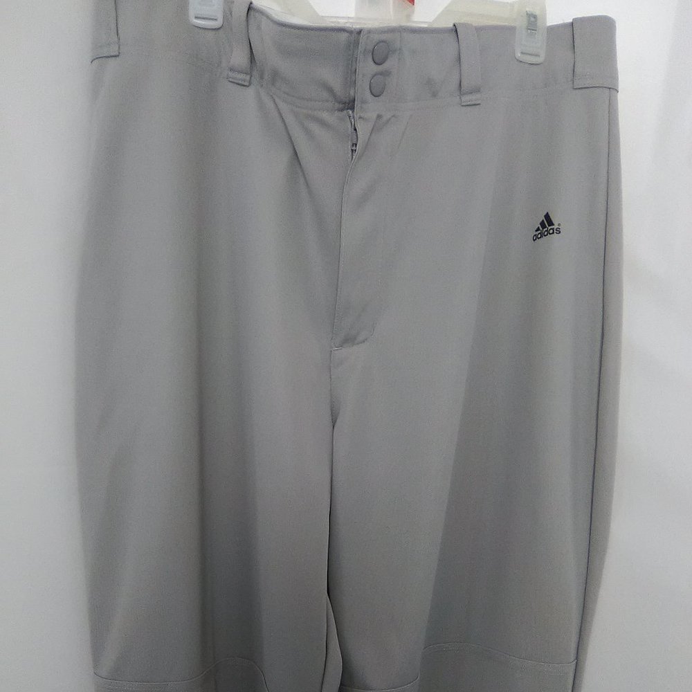 Adidas Baseball Athletic Men's Straight Leg Pants Color Gray Size XL